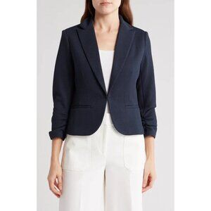 Amanda + Chelsea Black Ponte Blazer Soft Construction